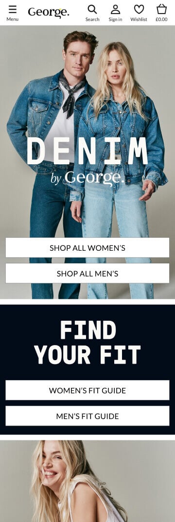 Mobile phone display with the George android app.
