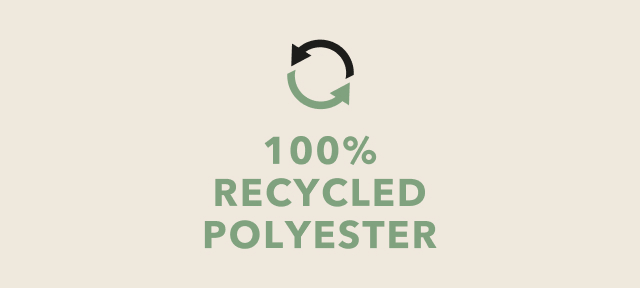 100% recycled polyester
