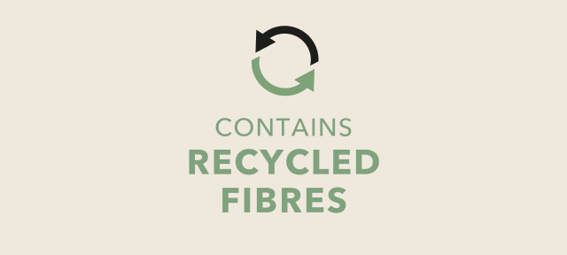 Contains recycled fibres.