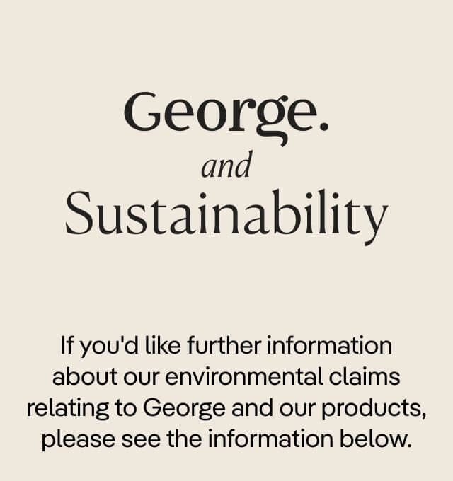 George and sustainability.