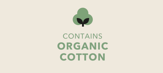 Contains organic cotton.