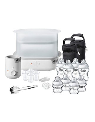 Tommee Tippee Closer to Nature complete feeding set with electric steam steriliser.
